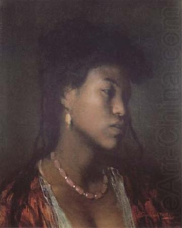Leopold Carl Muller Portrait d'une Nubienne (mk32) china oil painting image